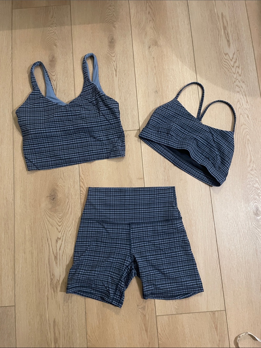 lululemon athletica align shorts, tank and bra